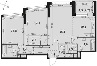 3-BD Apartment Sale, 83.5 sq. m. at Rotterdam, Varshavskoye Highway, 37Ак1с2, Moscow, Russia #2 3-BD Apartment Sale, 83.5 sq. m. at Rotterdam, Varshavskoye Highway, 37Ак1с2, Moscow, Russia #2