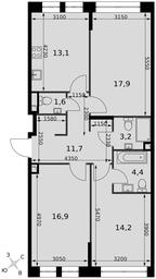 3-BD Apartment Sale, 82.9平方米 at Sydney City, Shenogina Street, 2, Moscow, Russia #2 3-BD Apartment Sale, 82.9平方米 at Sydney City, Shenogina Street, 2, Moscow, Russia #2