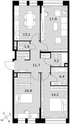 3-BD Apartment Sale, 82.9平方米 at Sydney City, Shenogina Street, 2, Moscow, Russia #3 3-BD Apartment Sale, 82.9平方米 at Sydney City, Shenogina Street, 2, Moscow, Russia #3