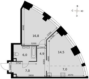 1-BD Apartment Sale, 56.2 sq. m. at Sydney City, Shenogina Street, 2, Moscow, Russia #2 1-BD Apartment Sale, 56.2 sq. m. at Sydney City, Shenogina Street, 2, Moscow, Russia #2