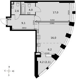 1-BD Apartment Sale, 56.9 sq. m. at Sydney City, Shenogina Street, 2, Moscow, Russia #2