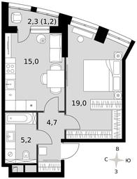1-BD Apartment Sale, 45平方米 at Sydney City, Shenogina Street, 2, Moscow, Russia #3 1-BD Apartment Sale, 45平方米 at Sydney City, Shenogina Street, 2, Moscow, Russia #3