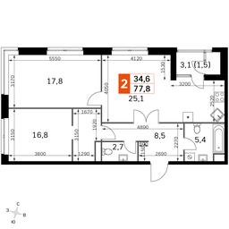 3-BD Apartment Sale, 77.8 sq. m. at Sky Garden, Stroitelny Drive, 9с6, Moscow, Russia #4