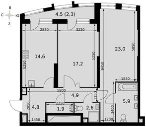 2-BD Apartment Sale, 77 sq. m. at Sydney City, Shenogina Street, 2, Moscow, Russia #2 2-BD Apartment Sale, 77 sq. m. at Sydney City, Shenogina Street, 2, Moscow, Russia #2