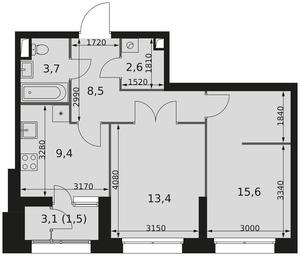 2-BD Apartment Sale, 54.7 sq. m. at Sky Garden, Stroitelny Drive, 9с6, Moscow, Russia #4