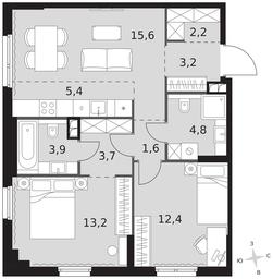 3-BD Apartment Sale, 66 sq. m. at Sydney City, Shenogina Street, 2, Moscow, Russia #3 3-BD Apartment Sale, 66 sq. m. at Sydney City, Shenogina Street, 2, Moscow, Russia #3