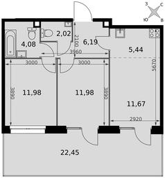 3-BD Apartment Sale, 75.81 sq. m. at Dvizhenie. Govorovo, Центральная улица, 47, деревня Говорово, поселение Московский, Москва, Россия #4
