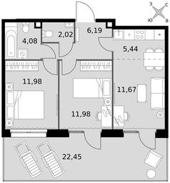 3-BD Apartment Sale, 75.81 sq. m. at Dvizhenie. Govorovo, Центральная улица, 47, деревня Говорово, поселение Московский, Москва, Россия #3