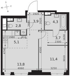 2-BD Apartment Sale, 45 sq. m. at Sydney City, Shenogina Street, 2, Moscow, Russia #2 2-BD Apartment Sale, 45 sq. m. at Sydney City, Shenogina Street, 2, Moscow, Russia #2