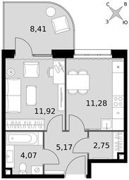 1-BD Apartment Sale, 43.6 sq. m. at Dvizhenie. Govorovo, Центральная улица, 47, деревня Говорово, поселение Московский, Москва, Россия #3 1-BD Apartment Sale, 43.6 sq. m. at Dvizhenie. Govorovo, Центральная улица, 47, деревня Говорово, поселение Московский, Москва, Россия #3