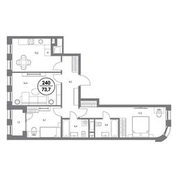 4-BD Apartment Sale, 73.7 sq. m. at Admiral, Shosseynaya Street, 4А, Moscow, Russia #2 4-BD Apartment Sale, 73.7 sq. m. at Admiral, Shosseynaya Street, 4А, Moscow, Russia #2