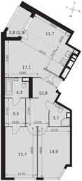 3-BD Apartment Sale, 87.6 sq. m. at Arkhitektor, Akademika Volgina Street, 2Д, Moscow, Russia #4