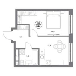 2-BD Apartment Sale, 35.4平方米 at Admiral, Shosseynaya Street, 4А, Moscow, Russia #3 2-BD Apartment Sale, 35.4平方米 at Admiral, Shosseynaya Street, 4А, Moscow, Russia #3