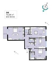 3-BD Apartment Sale, 112.86 sq. m. at SberCity, zhiloy kompleks Sbersiti, Rublyovo-Arkhangelskoye Microdistrict, Moscow, Russia #3
