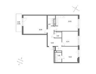 3-BD Apartment Sale, 112.86 sq. m. at SberCity, zhiloy kompleks Sbersiti, Rublyovo-Arkhangelskoye Microdistrict, Moscow, Russia #2