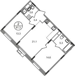 2-BD Apartment Sale, 61.2 sq. m. at Rezidentsii Skolkovo, Kashtanovaya ulitsa, 1, rabochiy posyolok Zarechye, Odintsovskiy City District, Moscow Region, Russia #2 2-BD Apartment Sale, 61.2 sq. m. at Rezidentsii Skolkovo, Kashtanovaya ulitsa, 1, rabochiy posyolok Zarechye, Odintsovskiy City District, Moscow Region, Russia #2