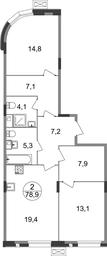 2-BD Apartment Sale, 78.9平方米 at Rezidentsii Skolkovo, Kashtanovaya ulitsa, 1, rabochiy posyolok Zarechye, Odintsovskiy City District, Moscow Region, Russia #2 2-BD Apartment Sale, 78.9平方米 at Rezidentsii Skolkovo, Kashtanovaya ulitsa, 1, rabochiy posyolok Zarechye, Odintsovskiy City District, Moscow Region, Russia #2