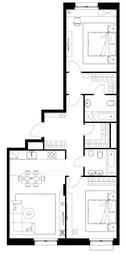 2-BD Apartment Sale, 80.6平方米 at Rezidentsii Skolkovo, Kashtanovaya ulitsa, 1, rabochiy posyolok Zarechye, Odintsovskiy City District, Moscow Region, Russia #4