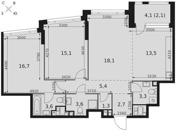 3-BD Apartment Sale, 85.4 sq. m. at Rotterdam, Varshavskoye Highway, 37Ак1с2, Moscow, Russia #2 3-BD Apartment Sale, 85.4 sq. m. at Rotterdam, Varshavskoye Highway, 37Ак1с2, Moscow, Russia #2