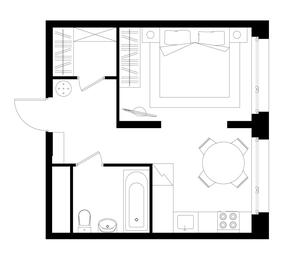 Apartment Sale, 31.4 sq. m. at Peredelkino Blizhnee, Korneya Chukovskogo Street, 1, Vnukovskoye Settlement, Moscow, Russia #4