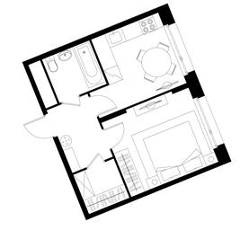 Apartment Sale, 34.9平方米 at Peredelkino Blizhnee, Korneya Chukovskogo Street, 1, Vnukovskoye Settlement, Moscow, Russia #4