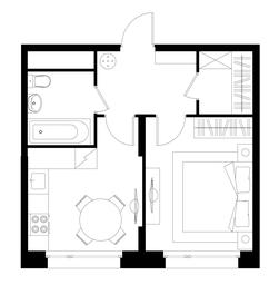 Apartment Sale, 34.3平方米 at Peredelkino Blizhnee, Korneya Chukovskogo Street, 1, Vnukovskoye Settlement, Moscow, Russia #4