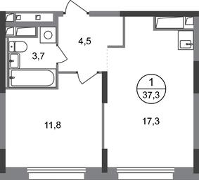 Apartment Sale, 37.3 sq. m. at Peredelkino Blizhnee, Korneya Chukovskogo Street, 1, Vnukovskoye Settlement, Moscow, Russia #2 Apartment Sale, 37.3 sq. m. at Peredelkino Blizhnee, Korneya Chukovskogo Street, 1, Vnukovskoye Settlement, Moscow, Russia #2