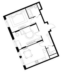 2-BD Apartment Sale, 57.1 sq. m. at Peredelkino Blizhnee, Korneya Chukovskogo Street, 1, Vnukovskoye Settlement, Moscow, Russia #4