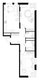 2-BD Apartment Sale, 66.9 sq. m. at Peredelkino Blizhnee, Korneya Chukovskogo Street, 1, Vnukovskoye Settlement, Moscow, Russia #4