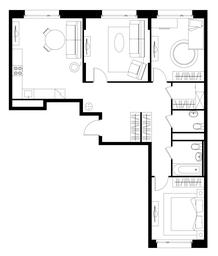 3-BD Apartment Sale, 88.6平方米 at Peredelkino Blizhnee, Korneya Chukovskogo Street, 1, Vnukovskoye Settlement, Moscow, Russia #4