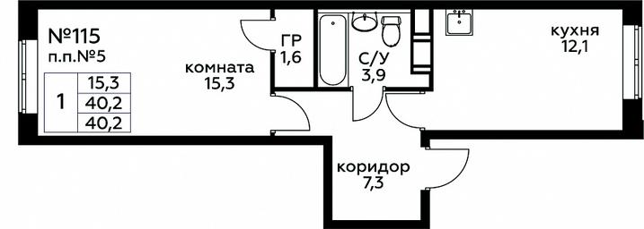 Apartment Sale, 40.2平方米 at Tsvetochnye Poliany, kvartal № 23, Filimonkovskoye Municipal Formation, Moscow, Russia #3 Apartment Sale, 40.2平方米 at Tsvetochnye Poliany, kvartal № 23, Filimonkovskoye Municipal Formation, Moscow, Russia #3