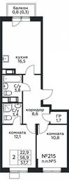 Продажа 1-комн. квартиры, 57,7 м² в ЖК «Цветочные Поляны», квартал № 23, поселение Филимонковское, Москва, Россия #2 Продажа 1-комн. квартиры, 57,7 м² в ЖК «Цветочные Поляны», квартал № 23, поселение Филимонковское, Москва, Россия #2