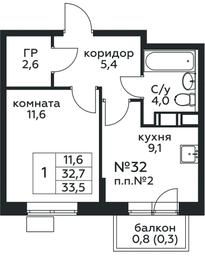 Продажа квартиры, 33,5 м² в ЖК «Цветочные Поляны», квартал № 23, поселение Филимонковское, Москва, Россия #2 Продажа квартиры, 33,5 м² в ЖК «Цветочные Поляны», квартал № 23, поселение Филимонковское, Москва, Россия #2