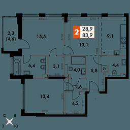 3-BD Apartment Sale, 83.9 sq. m. at Sydney City, Shenogina Street, 2, Moscow, Russia #2 3-BD Apartment Sale, 83.9 sq. m. at Sydney City, Shenogina Street, 2, Moscow, Russia #2