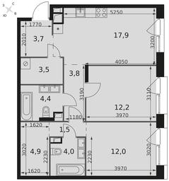 2-BD Apartment Sale, 67.9 sq. m. at The Lake, Snezhnaya Street, 22, Moscow, Russia #4