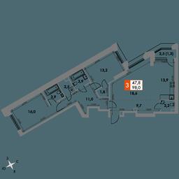 3-BD Apartment Sale, 98 sq. m. at Arkhitektor, Akademika Volgina Street, 2Д, Moscow, Russia #4