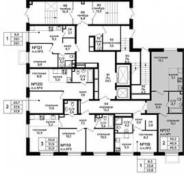 1-BD Apartment Sale, 47 sq. m. at Eko Bunino, prospekt Kuprina, 34к1, Sosenskoye Settlement, Moscow, Russia #4