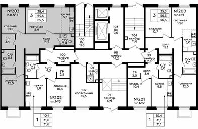 2-BD Apartment Sale, 68.9 sq. m. at Eko Bunino, prospekt Kuprina, 34к1, Sosenskoye Settlement, Moscow, Russia #3 2-BD Apartment Sale, 68.9 sq. m. at Eko Bunino, prospekt Kuprina, 34к1, Sosenskoye Settlement, Moscow, Russia #3