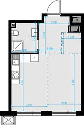 1-BD Apartment Sale, 32.9平方米 at Malevich, Otradnaya Street, 8, Moscow, Russia #4