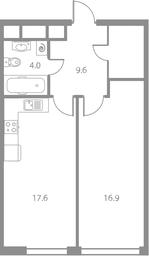 2-BD Apartment Sale, 48.1 sq. m. at West Tower, Aminyevskoye Highway, 6, Moscow, Russia #4