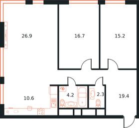 3-BD Apartment Sale, 90.2 sq. m. at West Tower, Aminyevskoye Highway, 6, Moscow, Russia #2