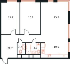 Продажа 3-комн. квартиры, 90,2 м² в ЖК «Вест Тауэр (West Tower)», Аминьевское шоссе, 6, Москва, Россия #2