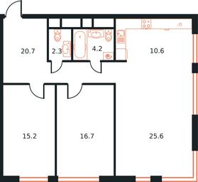 3-BD Apartment Sale, 90.2 sq. m. at West Tower, Aminyevskoye Highway, 6, Moscow, Russia #2 3-BD Apartment Sale, 90.2 sq. m. at West Tower, Aminyevskoye Highway, 6, Moscow, Russia #2