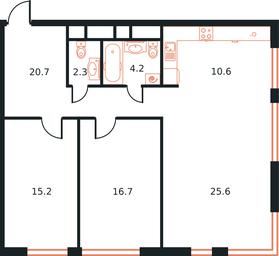 Продажа 3-комн. квартиры, 90,2 м² в ЖК «Вест Тауэр (West Tower)», Аминьевское шоссе, 6, Москва, Россия #2