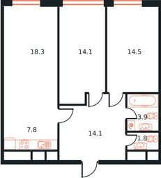 Продажа 3-комн. квартиры, 74,5 м² в ЖК «Вест Тауэр (West Tower)», Аминьевское шоссе, 6, Москва, Россия #2