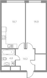 2-BD Apartment Sale, 49.8 sq. m. at West Tower, Aminyevskoye Highway, 6, Moscow, Russia #4