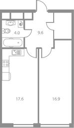 2-BD Apartment Sale, 48.1 sq. m. at West Tower, Aminyevskoye Highway, 6, Moscow, Russia #4