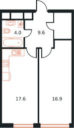 2-BD Apartment Sale, 48.1 sq. m. at West Tower, Aminyevskoye Highway, 6, Moscow, Russia #2 2-BD Apartment Sale, 48.1 sq. m. at West Tower, Aminyevskoye Highway, 6, Moscow, Russia #2