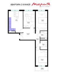 3-BD Apartment Sale, 75.7平方米 at Eko Vidnoe 2.0, kvartal Tsentralny, 1, Kupelinka Subdistrict, derevnya Sapronovo, Leninskiy City District, Moscow Region, Russia #3 3-BD Apartment Sale, 75.7平方米 at Eko Vidnoe 2.0, kvartal Tsentralny, 1, Kupelinka Subdistrict, derevnya Sapronovo, Leninskiy City District, Moscow Region, Russia #3