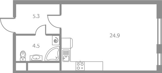 Apartment Sale, 34.7 sq. m. at West Tower, Aminyevskoye Highway, 6, Moscow, Russia #4